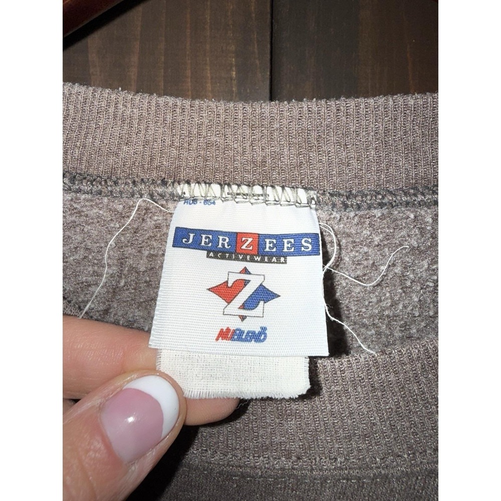 VTG Jerzees Crewneck Sweatshirt XL Patchwork Country‎ Farmhouse Snowman - Picture 3 of 5